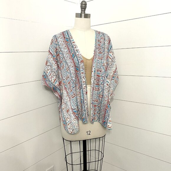Band of Gypsies Revolve Boho Tribal Print Kimono, Women’s Size Small/Medium - Picture 1 of 10